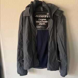 Superdry Men's S Charcoal Windcheater‎ Jacket